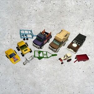 Vintage Tootsietoy Toy Vehicle Lot Kids Plastic/Diecast Trucks Cars
